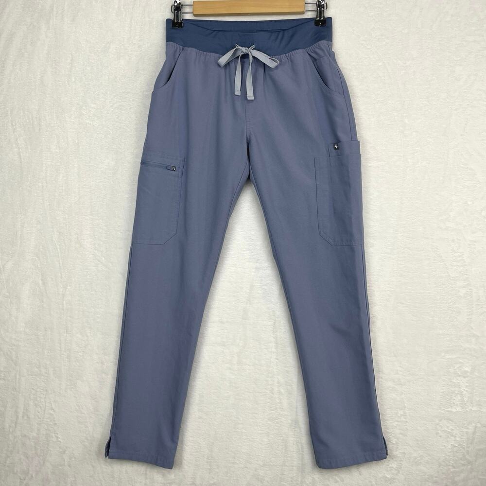 Figs Scrub Set Vapor Blue Space Dye Catarina Slim Top XS Yola Zamora Pants XSP - Picture 4 of 11